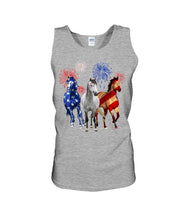 Load image into Gallery viewer, Lovely Phone Case Horse Freedom Firework Gift For Horse Lovers Unisex Tank Top
