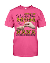 Load image into Gallery viewer, God Gifted Me Two Titles Mom And Nana And I Rock Them Both Guys Tee
