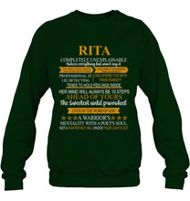Load image into Gallery viewer, Rita Custom Name Gift A Warrior's Mentality With A Poet's Soul Sweatshirt
