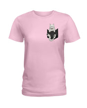 Load image into Gallery viewer, Cat In Your Front Pocket Great Gift For Cat Lovers Ladies Tee

