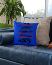 Load image into Gallery viewer, This Girl Has Fought A Thousand This Girl Was Born In March Pillow Cover
