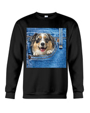 Load image into Gallery viewer, Australian Shepherd In Denim Pocket Gift For Dog Lovers Sweatshirt
