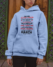 Load image into Gallery viewer, This Girl Has Fought A Thousand This Girl Was Born In March Hoodie
