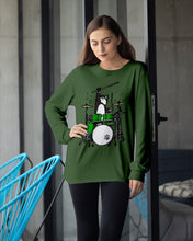 Load image into Gallery viewer, Funny Cat Playing Drums Great Gift For Cat Lovers Unisex Long Sleeve
