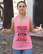 Load image into Gallery viewer, I'm Just A Spoiled Child I'm A Spoiled Granddaughter Of A Crazy Grandpa Ladies Flowy Tank

