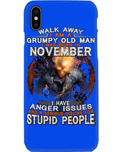 Load image into Gallery viewer, Walk Away I Am A Grumpy Old Man Who Was Born In November Birthday Gift Phone case
