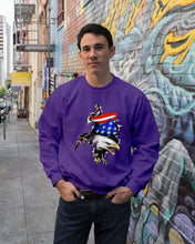 Load image into Gallery viewer, Eagle Giant Scratch USA Flag Gift For Women Sweatshirt
