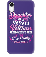 Load image into Gallery viewer, Daughter Of A Veteran Freedom Isn't Free Gift For Daughter Phone case
