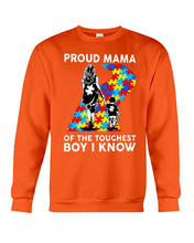 Load image into Gallery viewer, Proud Mama Of The Touchest Boy I Know Autism's Day Gift Sweatshirt
