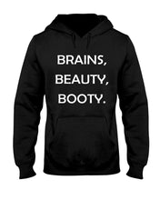 Load image into Gallery viewer, Brains Beauty Booty Special Custom Design Hoodie
