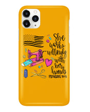 Load image into Gallery viewer, She Works Willingly With Her Hands Gift For Sew Lovers Phone case
