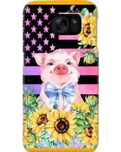 Load image into Gallery viewer, Pig America Flag Sunflower Special Custom Design Phone case
