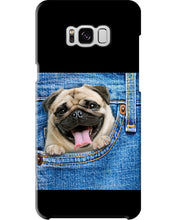 Load image into Gallery viewer, baby Pug In Denim Pocket Gift For Dog Lovers Phone case
