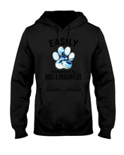 Load image into Gallery viewer, Easily Distracted By Dogs And Dragonflies Gift For Dog Lovers Hoodie
