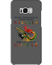 Load image into Gallery viewer, Never Underestimate A 60 Year Old Man Can Play A Guitar Phone case
