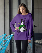 Load image into Gallery viewer, Funny Cat Playing Drums Great Gift For Cat Lovers Unisex Long Sleeve
