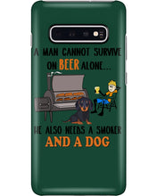 Load image into Gallery viewer, A Man Loves Beer And Dachshund Gift For Dog Lovers Phone case
