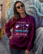 Load image into Gallery viewer, I'm Lonely I Miss My Husband Butterfly Gift For Lover Sweatshirt
