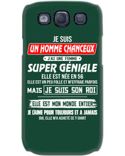 Load image into Gallery viewer, Je Suis Un Homme Chanceux J'ai Line Femme Custom Design Je Suis Son Roi Phone case
