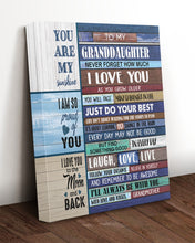 Load image into Gallery viewer, Never Forget How Much I Love You Grandmother Gift For Granddaughter Matte Canvas
