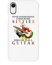 Load image into Gallery viewer, Never Underestimate A 60 Year Old Man Can Play A Guitar Phone case
