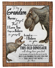Load image into Gallery viewer, I Hope You Believe In Yourself Gift For Grandson Fleece Blanket
