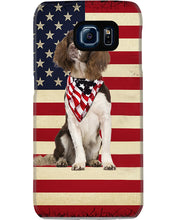 Load image into Gallery viewer, Lovely Phone Case With US Flag Gift For Spaniel Lovers Phone case
