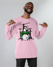 Load image into Gallery viewer, Funny Cat Playing Drums Great Gift For Cat Lovers Unisex Long Sleeve
