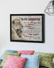 Load image into Gallery viewer, Mom Gift For Daughter You Are Stronger Than You Seem Framed Matte Canvas
