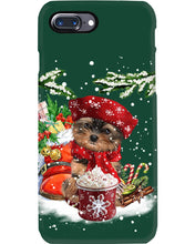 Load image into Gallery viewer, Yorkshire Terrier Loves Drinking Hot Latte Gift For Dog Lovers Phone case
