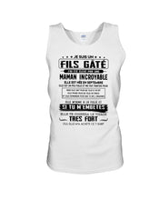 Load image into Gallery viewer, Fils Gâté J'ai Été Élevé PẢ Une Maman Incroyable En Septembre Unisex Tank Top
