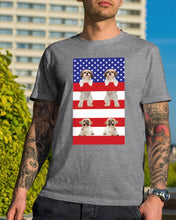 Load image into Gallery viewer, America USA FLag In My Heart Shih Tzu Gift For Dog Lovers Guys Tee
