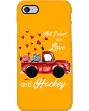 Load image into Gallery viewer, All I Need Are Love And Hockey Gift For Hockey Players Phone case
