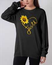 Load image into Gallery viewer, Black Phone Case Sunflower Faith Gift For Christians Unisex Long Sleeve
