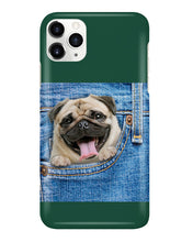 Load image into Gallery viewer, baby Pug In Denim Pocket Gift For Dog Lovers Phone case

