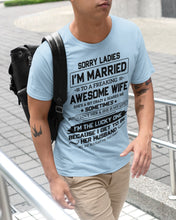Load image into Gallery viewer, I'm The Lucky One Because I Get To Be Her Husband Gift For Husband Guys Tee
