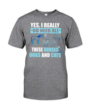 Load image into Gallery viewer, I Do Need All These Horses Dogs And Cats Guys Tee
