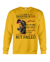 Load image into Gallery viewer, I’m A Daughter Of God Who Was Born In September Trending Gift For Birthday Sweatshirt
