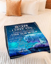 Load image into Gallery viewer, The Ice Power Of Wolf Believe In Yourself Papa Gift For Son Fleece Blanket
