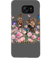 Load image into Gallery viewer, German Wirehaired Pointer With Peonies Gift For Dog Lovers Phone case

