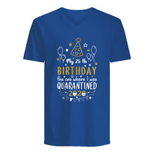 Load image into Gallery viewer, Vintage Funny My 45th Birthday The One Where I Was Quarantined Guys V-Neck

