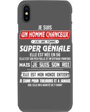 Load image into Gallery viewer, Je Suis Un Homme Chanceux J'ai Line Femme Custom Design Je Suis Son Roi Phone case
