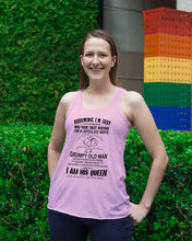 Load image into Gallery viewer, A Spoiled Wife Of An October Grumpy Old Man Birthday Meaningful Gift Ladies Flowy Tank
