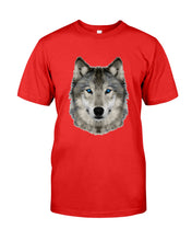 Load image into Gallery viewer, Wolf's Face Simple  Unique Custom Design For Animal Lovers Guys Tee
