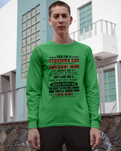 Load image into Gallery viewer, A Stubborn Son Of A Freaking Awesome Mom I Love Her Gift For Mama Unisex Long Sleeve
