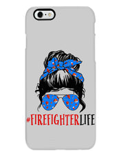 Load image into Gallery viewer, Firefighter Make You Life Safe Lady With Blue Ribbonhead Gift For Women Phone case
