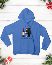 Load image into Gallery viewer, Cat Drink And Be Merry Meaningful Gift For Women Hoodie
