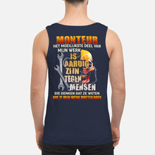 Load image into Gallery viewer, Het Moeilijkste Deel Van Mijn Werk Is Aardig Zijn Tegen Mensen Unisex Tank Top

