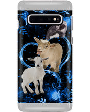 Load image into Gallery viewer, Lovely Phone Case Twinkling Blue Heart Gift For Goat Lovers Phone case
