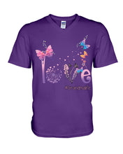 Load image into Gallery viewer, Love Butterflies Grandma Life Gift For Grandma Guys V-Neck
